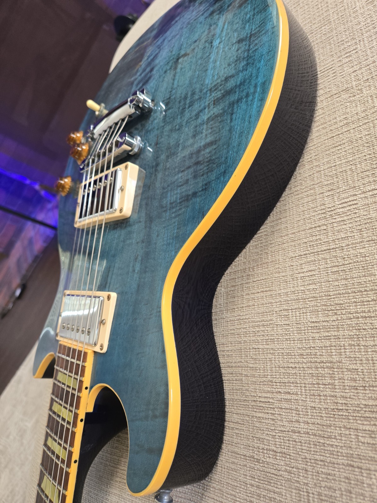 Gibson Les Paul Standard DC 2007 Ocean Blue Double Cut (BROKEN HEADSTOCK)