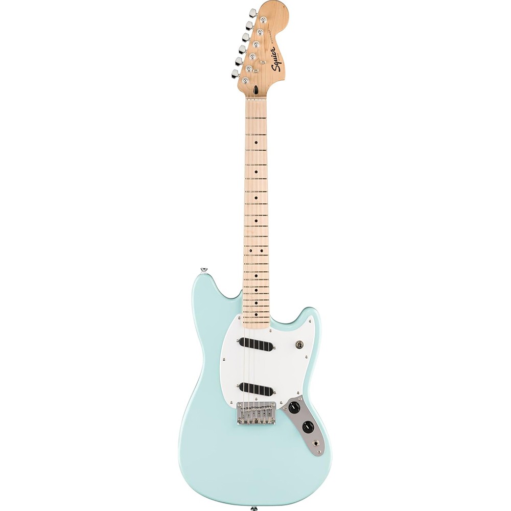 Fender Squier Sonic Mustang Electric Guitar w/ Fender Picks/Strap/Tuner & Cable