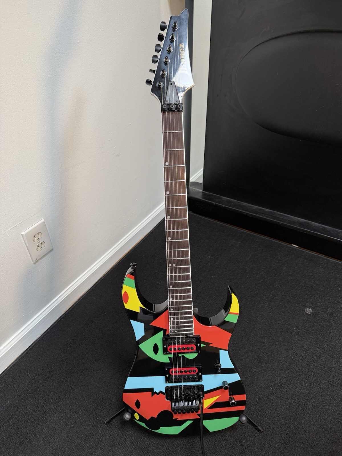 Custom RG Electric Guitar Upgraded Pickups And Unique Artwork Floating Bridge