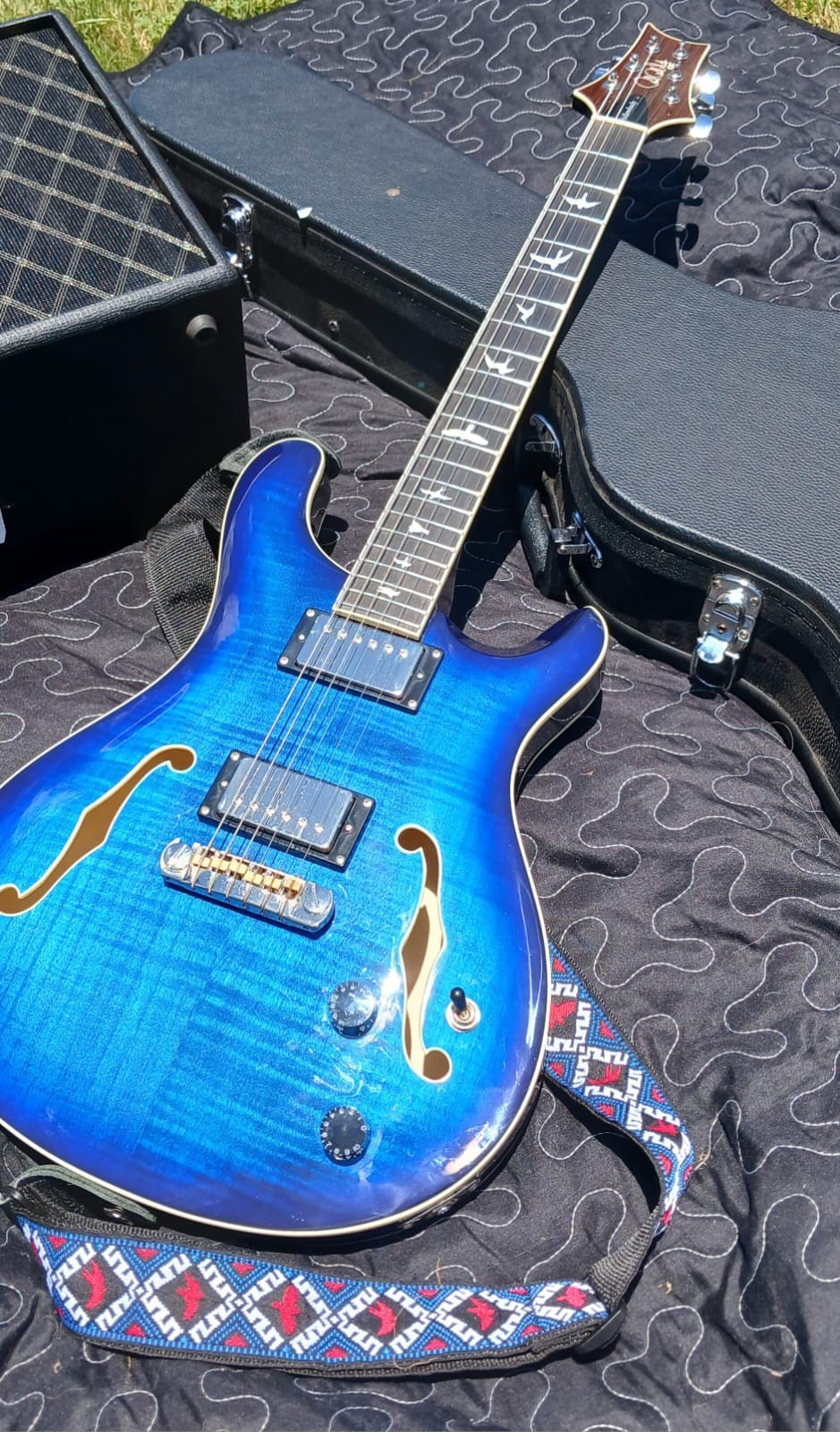 PRS SE Hollowbody II – Faded Blue Burst
