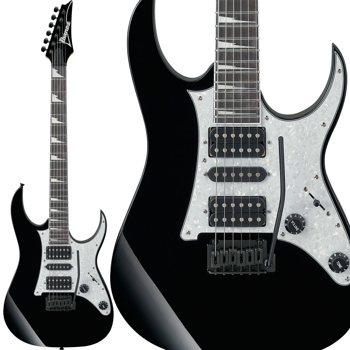 Ibanez RGV250 BK Black Electric Guitar Stratocaster Type with Gig Bag From JAPAN