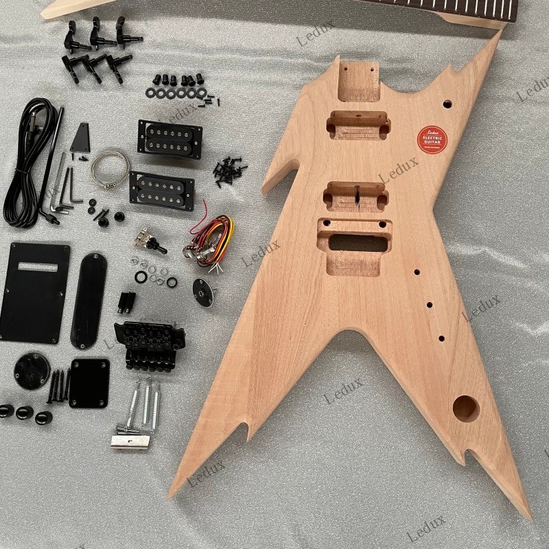Razorback DIY Electric Guitar Kit, H-H Pickups C Shape Neck Local Shipping