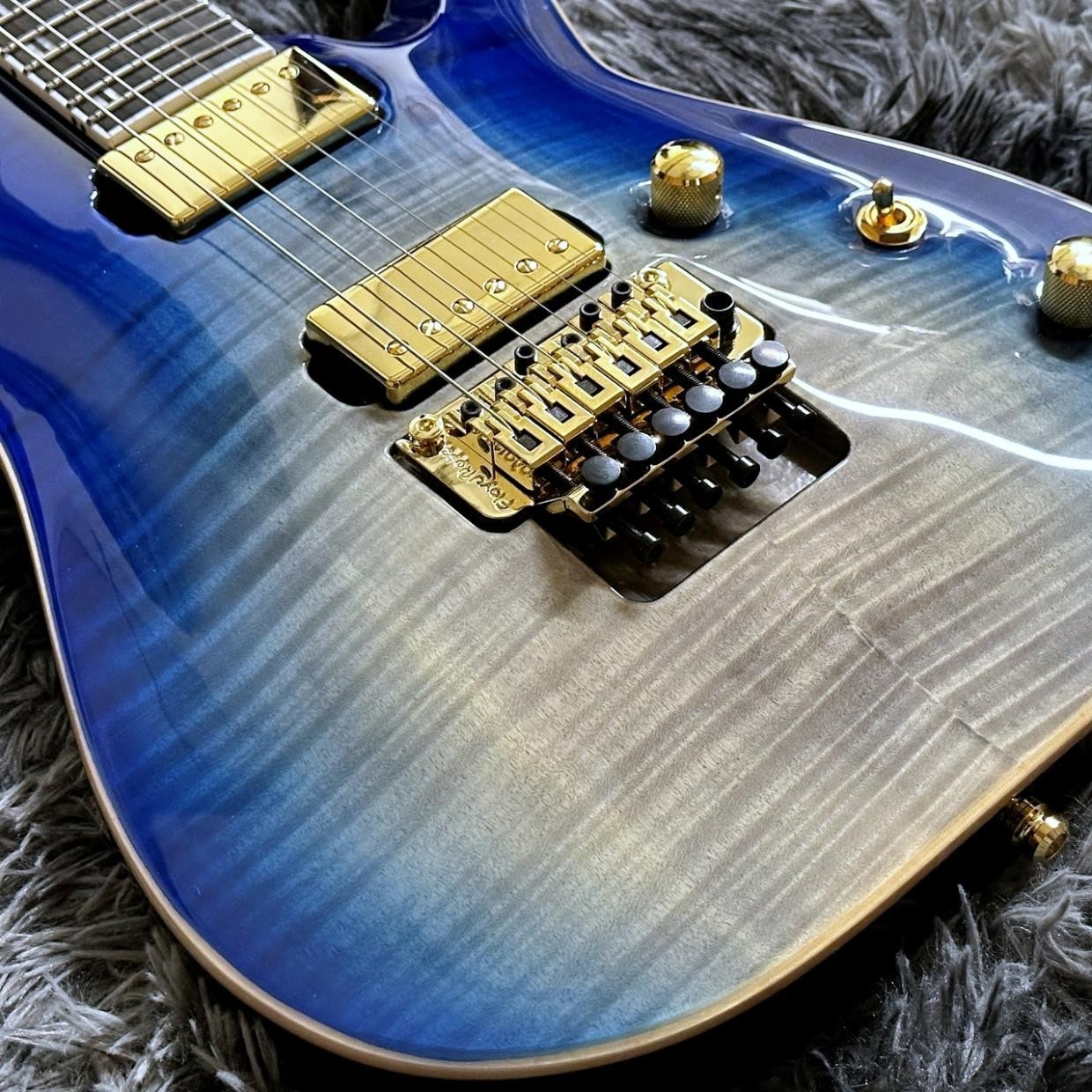 Edwards E-HORIZON-CTM 50TH Black Aqua Burst C -ESP 50TH Anniversary Limited