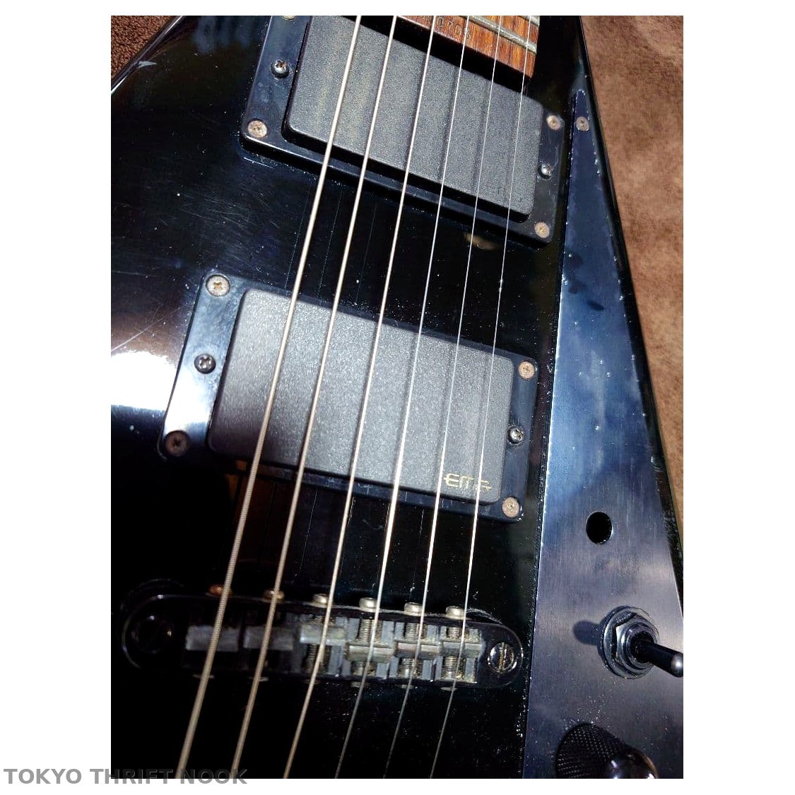 [Good] Grover Jackson Randy V EMG Neck-Thru Electric Guitar Japan w/ Case Tested