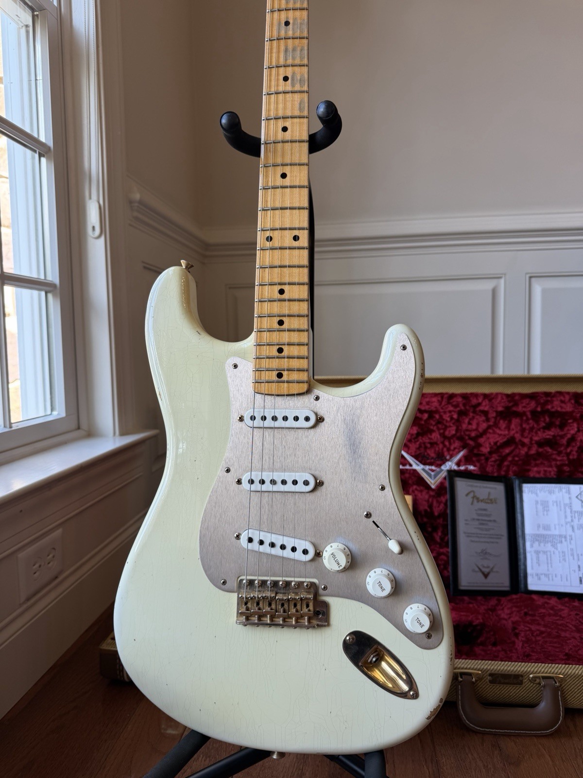 2021 Fender Custom Shop ‘55 Stratocaster Relic – Aged Desert Tan