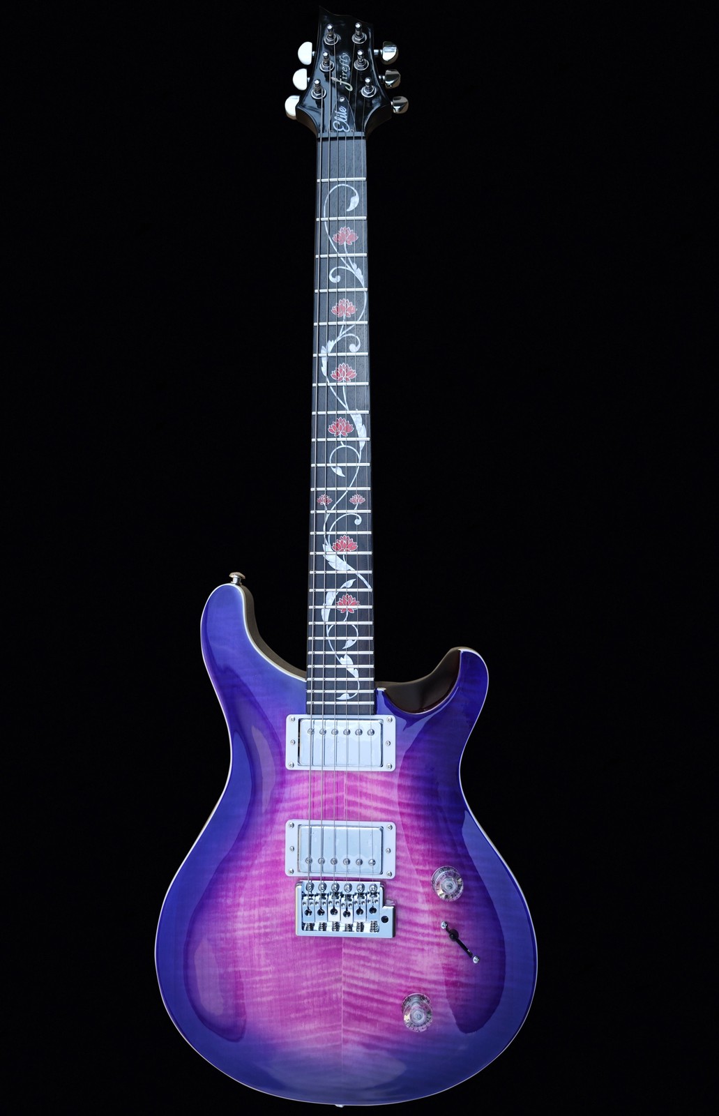 Firefly FFPR Electric Guitar Purple Lotus Inlay Maple Top Mahogany Rosewood