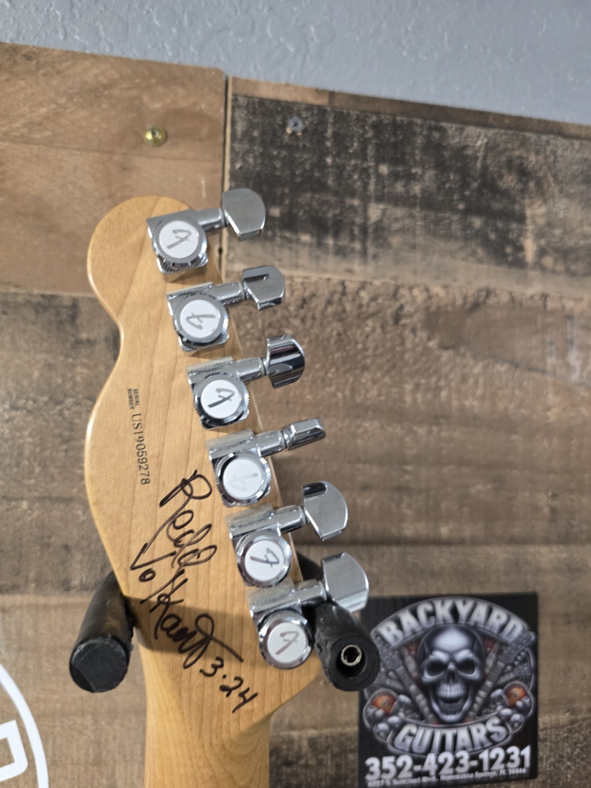 2019 Fender AmPro Telecaster White Blonde w/ HSC Signed By Redd Volkaert