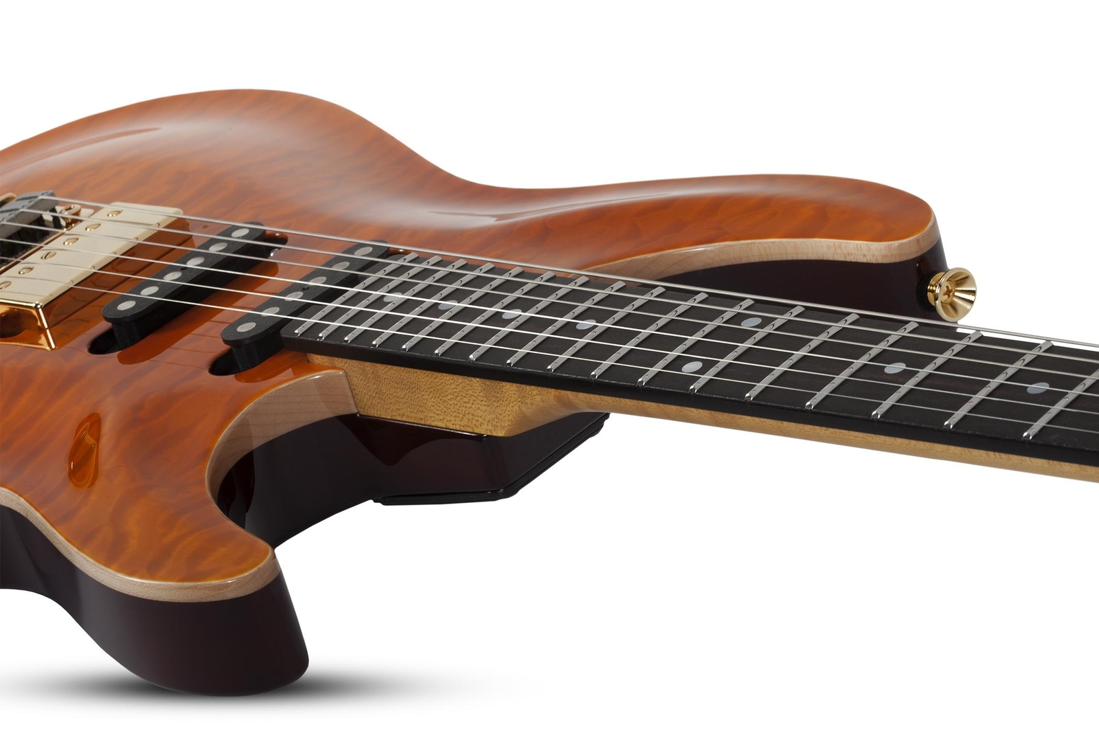 Schecter California Classic Solidbody Electric Guitar – Trans Amber