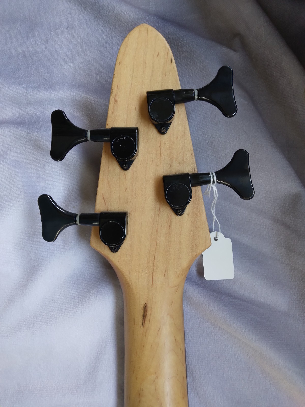 Rogue, Pearl White, Model LX200B Bass Guitar, Full Scale. Made in Korea.