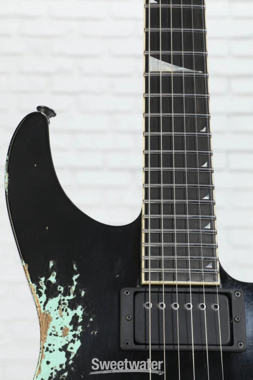 Jackson USA Tangent Series Soloist Electric Guitar – Black Over Surf Green,