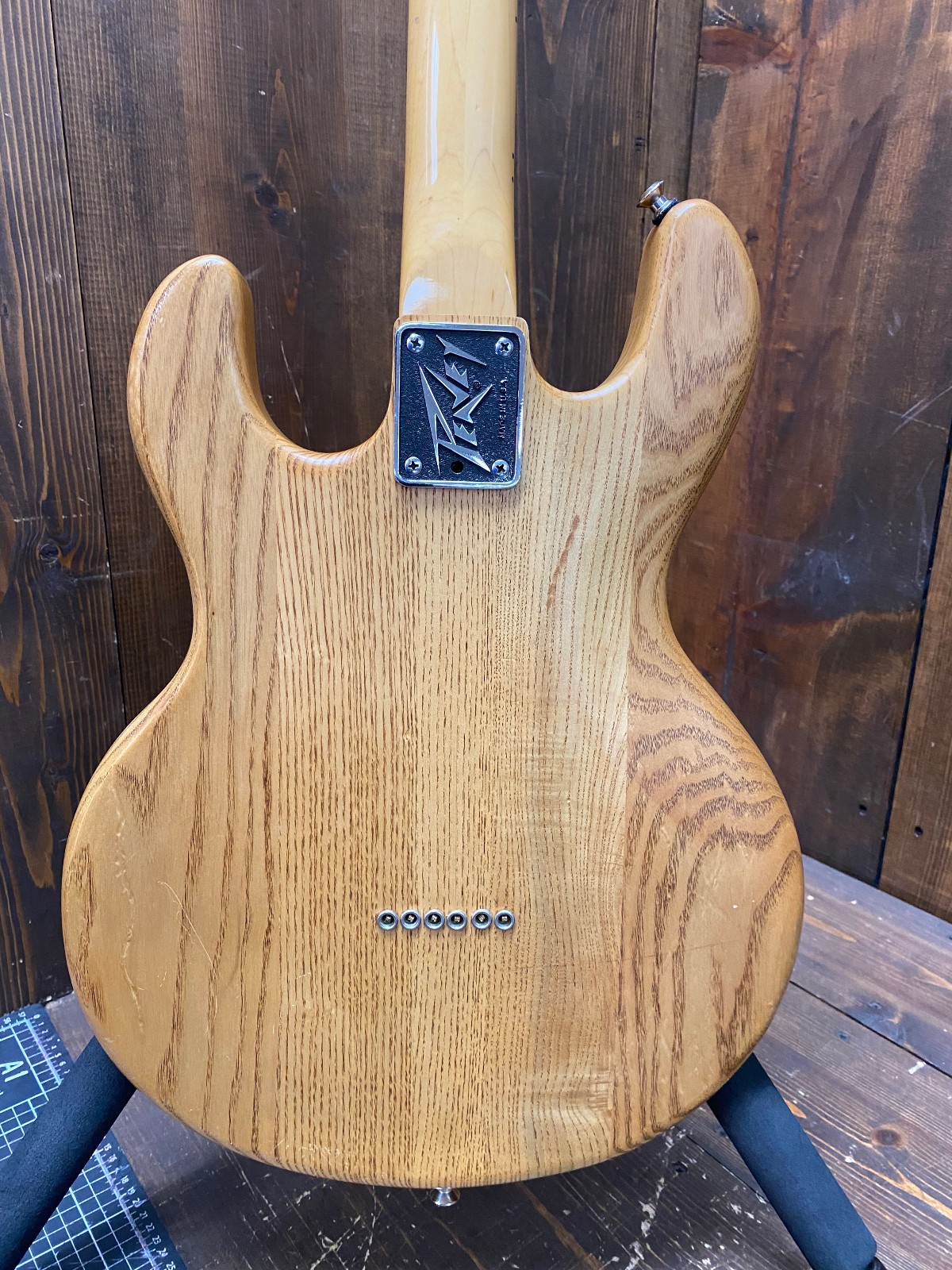 1986 Peavey T-60 Electric Guitar Natural Finish Made In USA OHSC Vintage T60