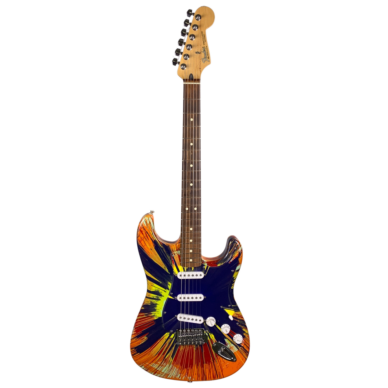 Fender FSR Splattercaster Standard Stratocaster 2003 Violet, Graffiti Yellow,