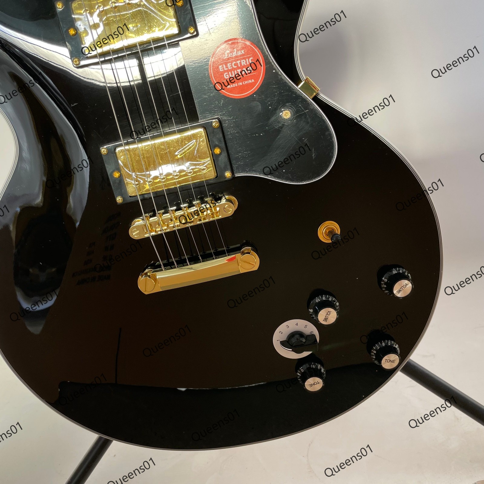 Electric Guitar Stainless Rounded Fret Edge Bone Nut Gold Hardware 22 Frets