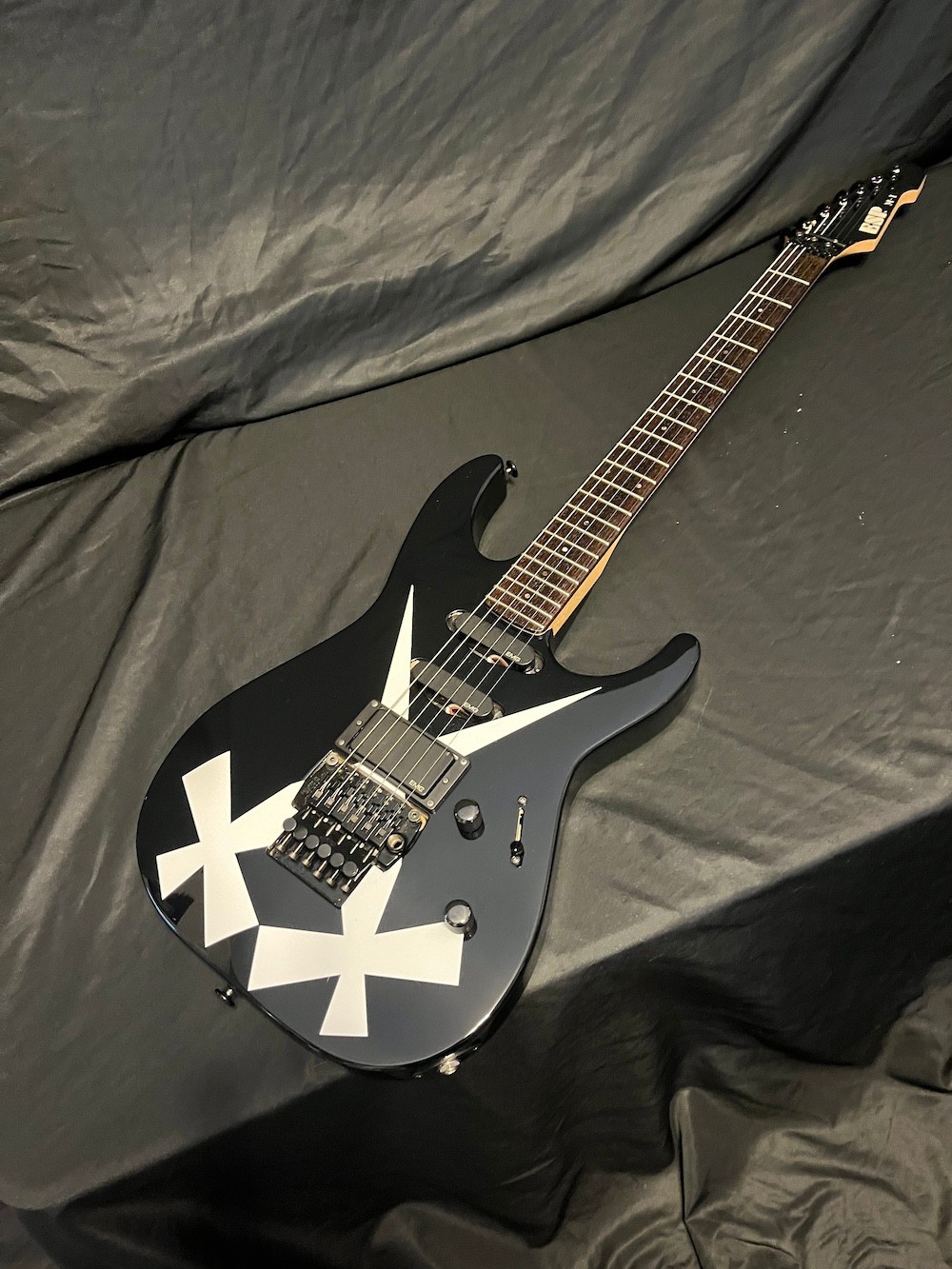 1989 Vintage ESP M-1 Guitar in Black-H/S/S EMG’s Chris DeGarmo Look W/OHSC