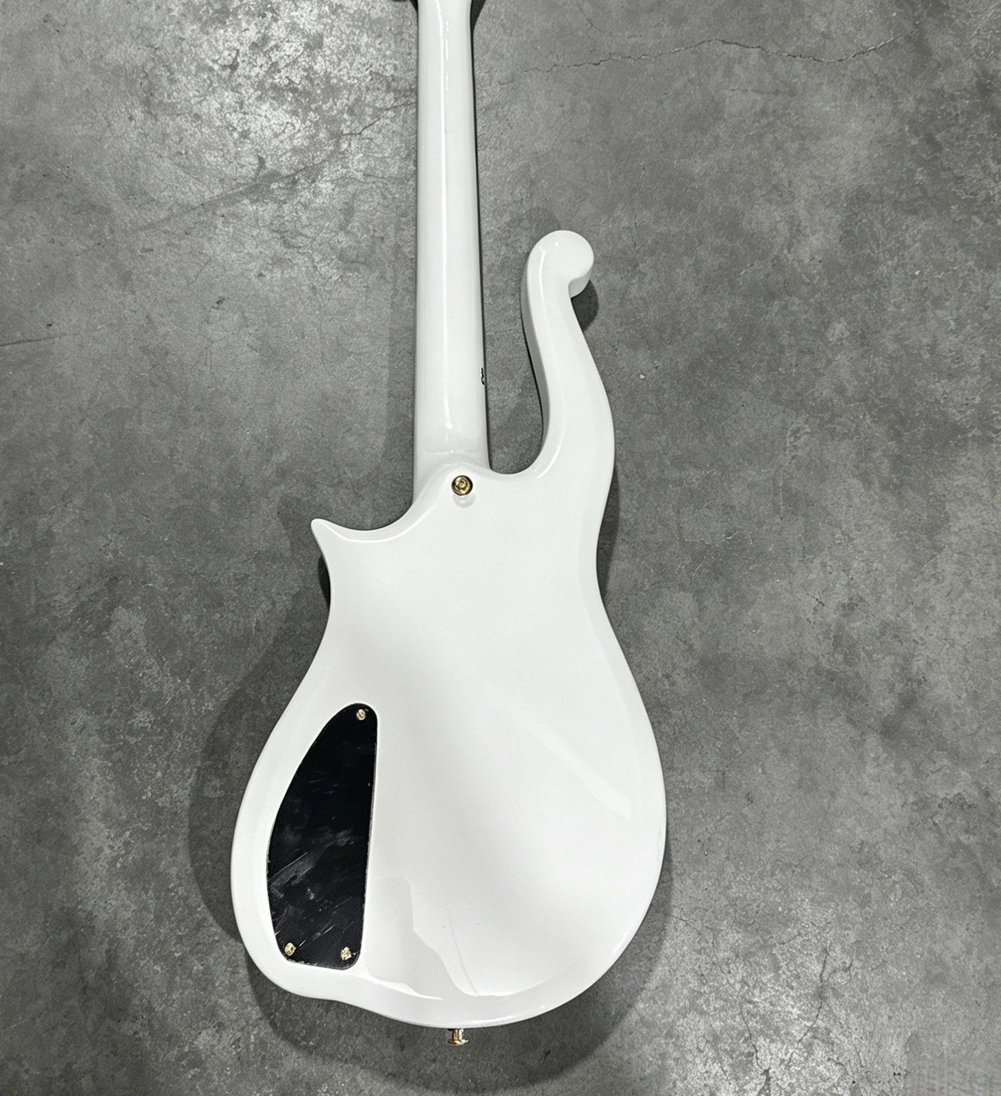 Ship US White Prince Cloud Electric Guitar Solid Gold Hardware Love Symbol Inlay