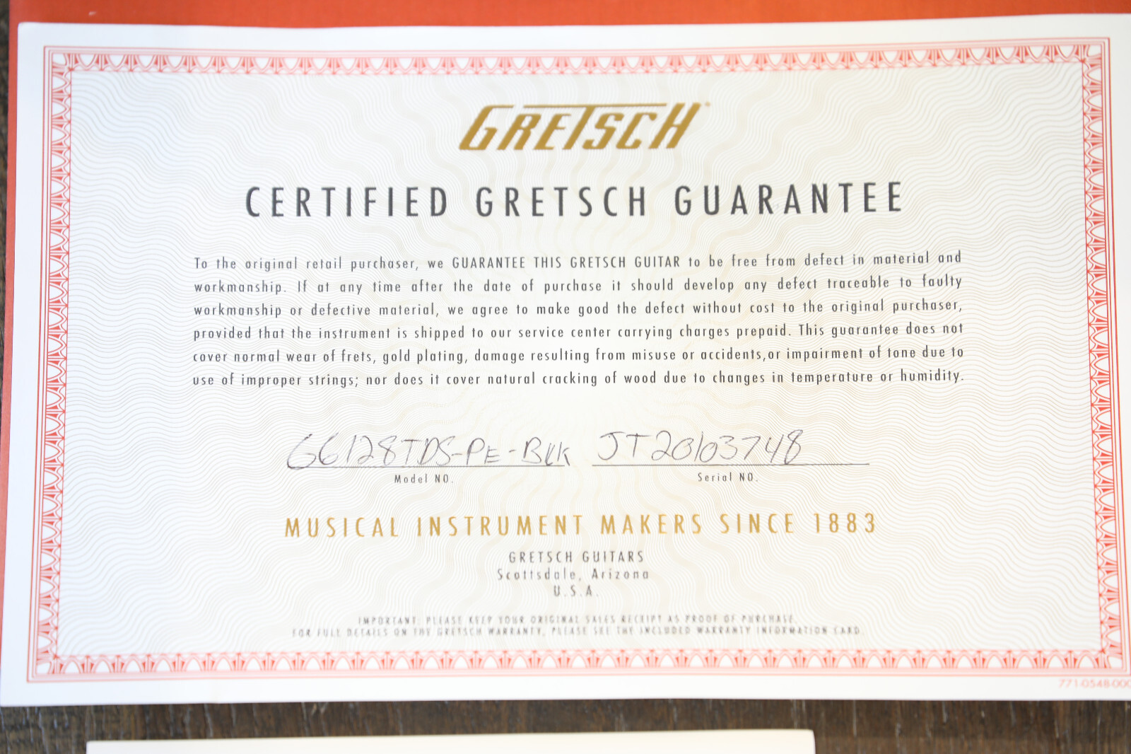 Gretsch G6128TDS-PE-BLK Player’s Edition Jet DS Black w/ Bigsby + COA OHSC