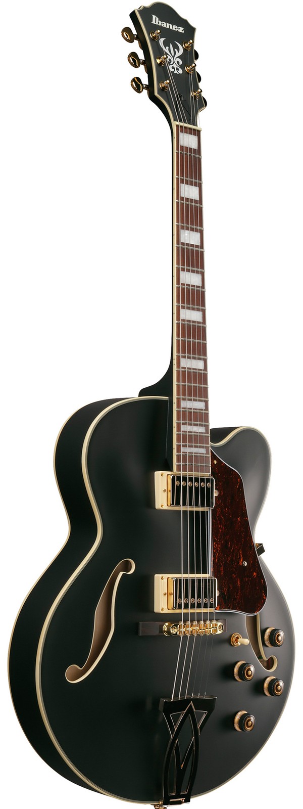 Ibanez AF75G AF Artcore Hollow Body Electric Guitar – Black Flat w/ Gig Bag