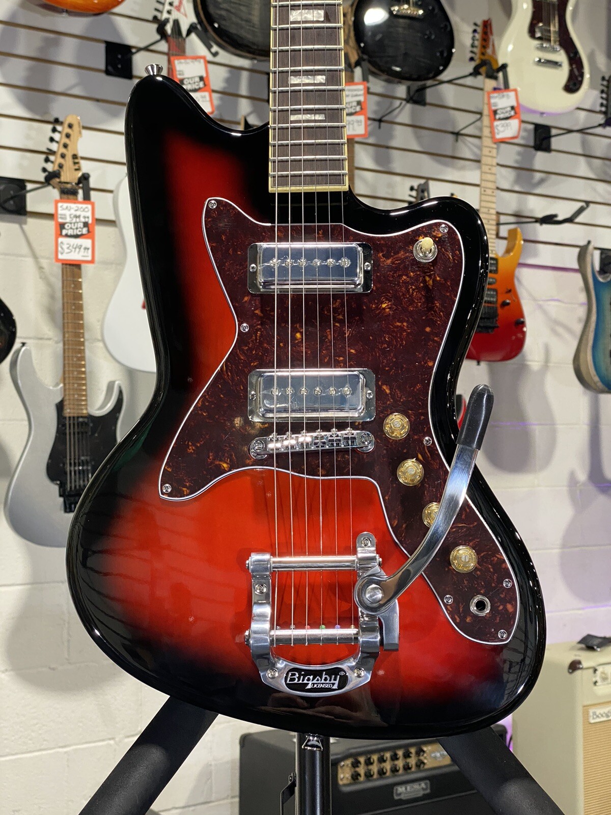 NEW Silvertone 1478 Reissue Red Sunburst Bigsby Vibrato | Free Shipping, Auth De