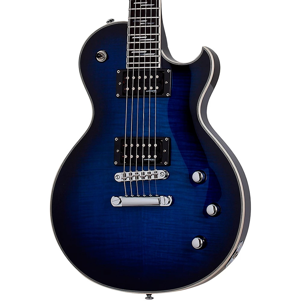 Schecter Guitar Research Solo-II Supreme Electric Guitar See Thru Blue Burst