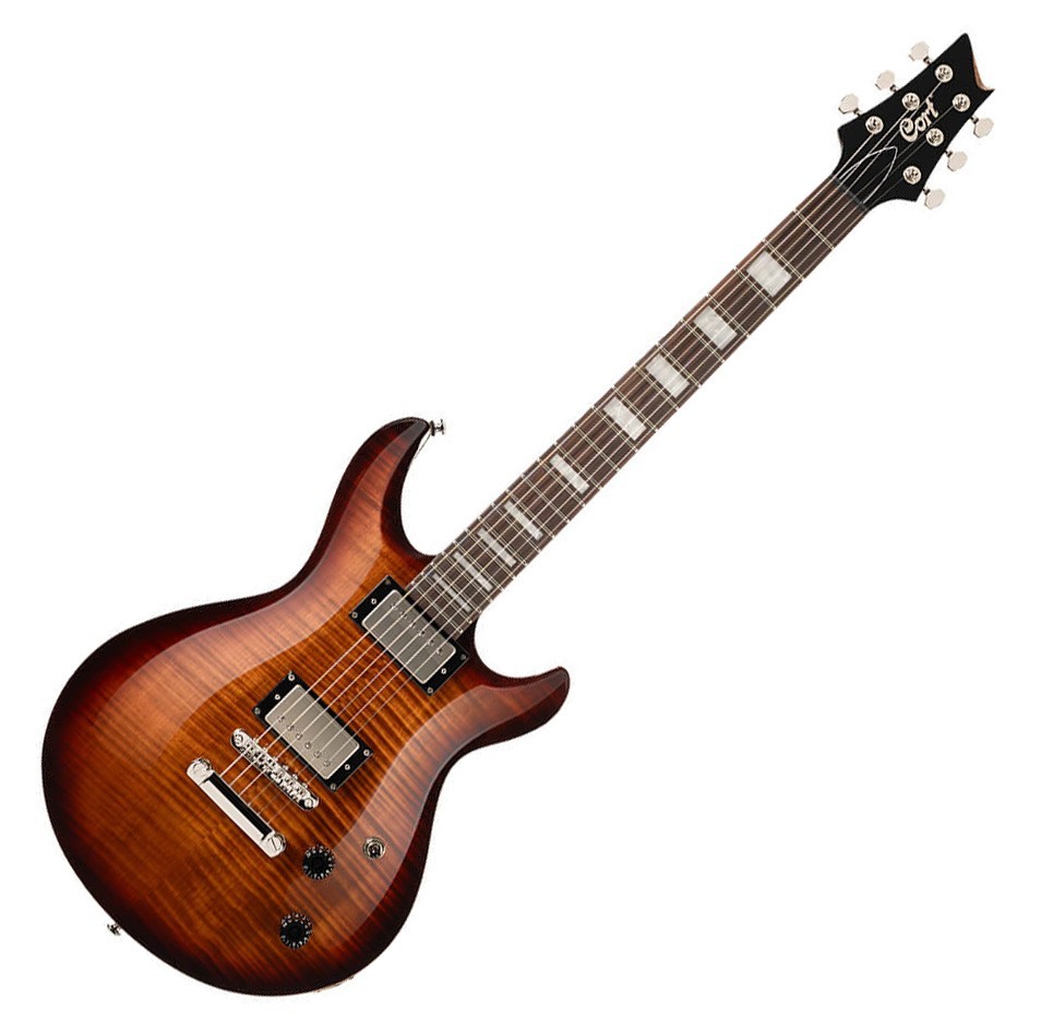Cort M600 Tobacco Sunburst Flame Maple Top Double Cutaway Electric Guitar
