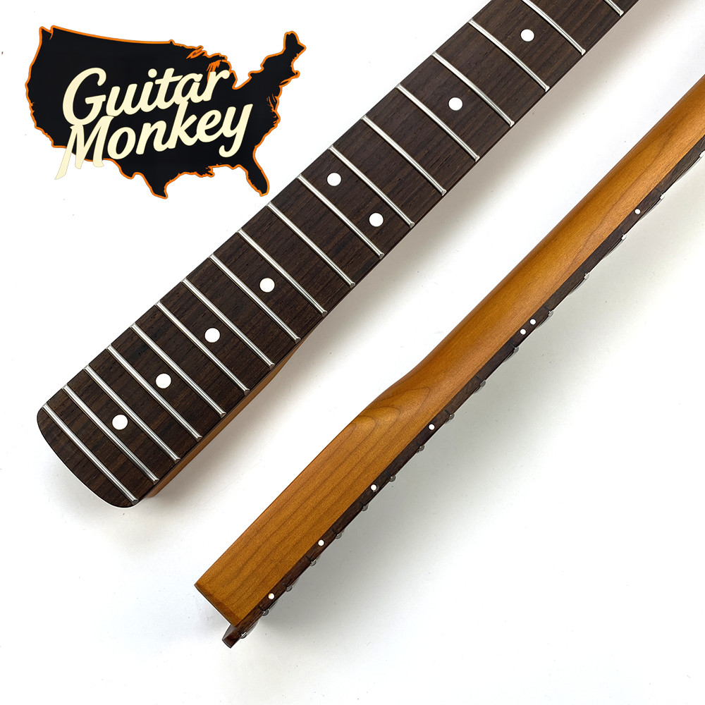 Roasted Maple Rosewood Slab Stratocaster Jumbo Rolled Frets Bone Nut Satin Nitro