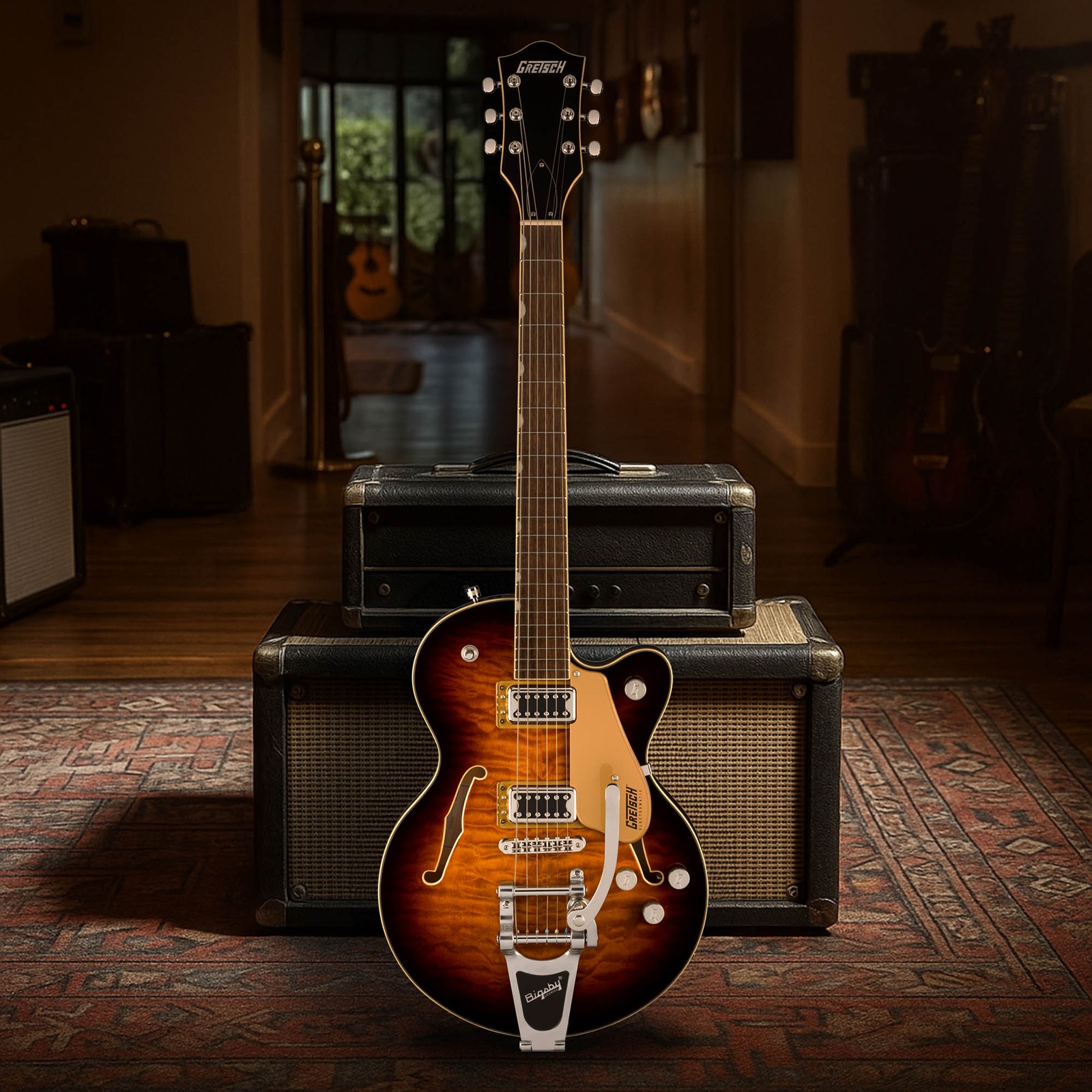 Gretsch G5655T-QM Electromatic Center Block Jr. Single-Cut Semi-Hollow Body Elec