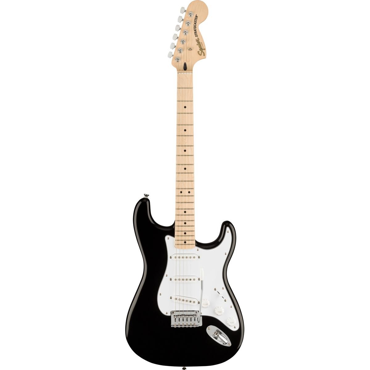 Squier Affinity Series Stratocaster Electric Guitar, Maple Fingerboard, Black