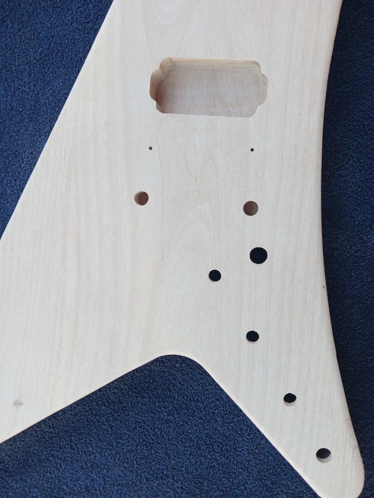 Alder Moderne Flying V 2 Pickups Guitar Body Project Made In USA Gibson Style