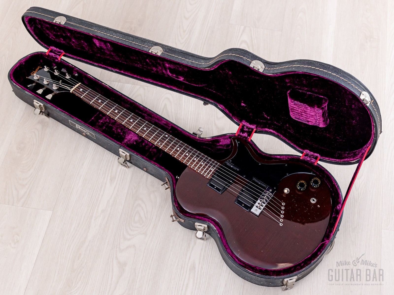 1976 Gibson L6-S Deluxe Vintage Electric Guitar Wine Red, 100% Original w/ Case