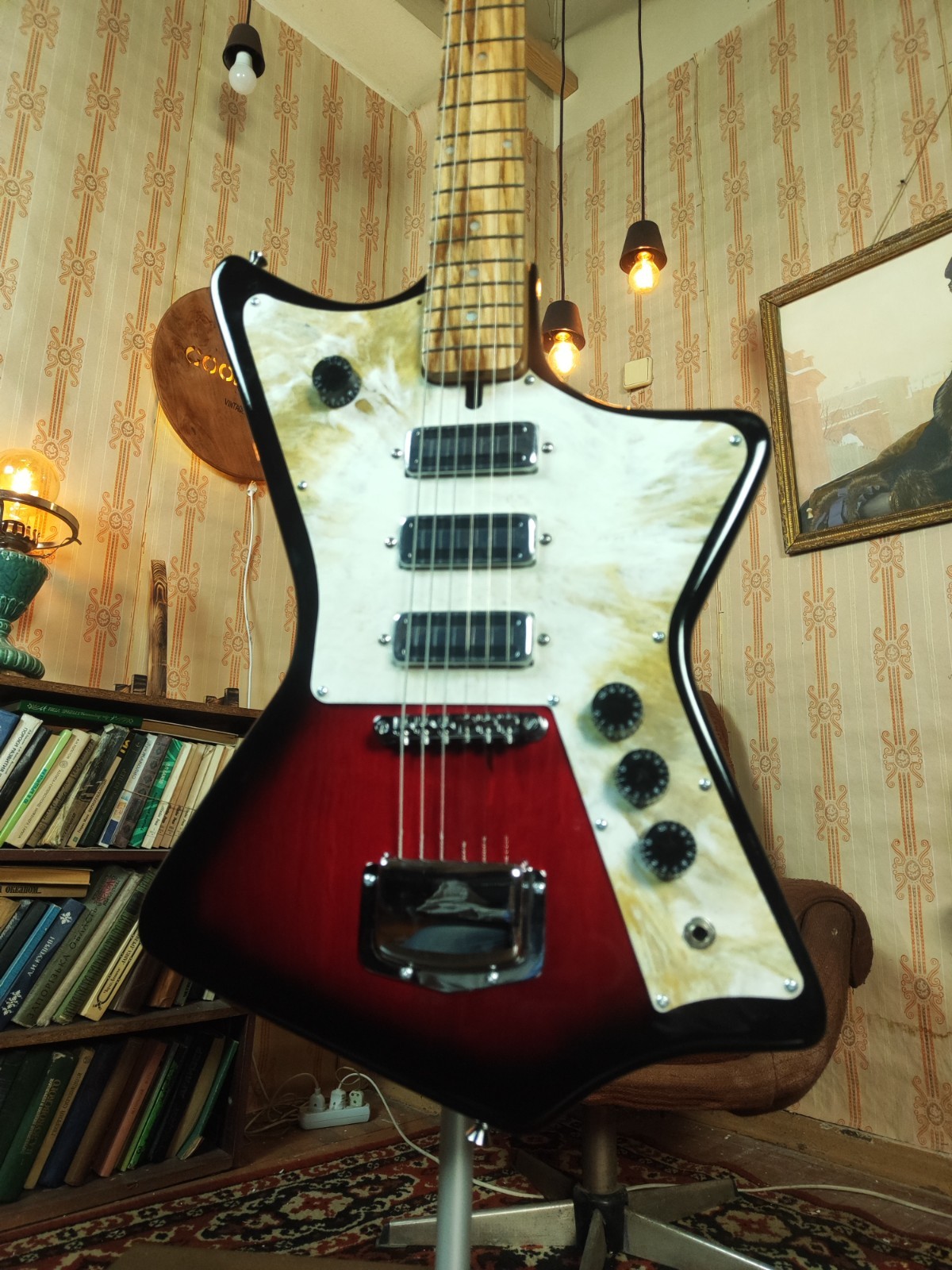 Krunk Ani Style Sunburst Guitar Modern USSR Remake Custom Options