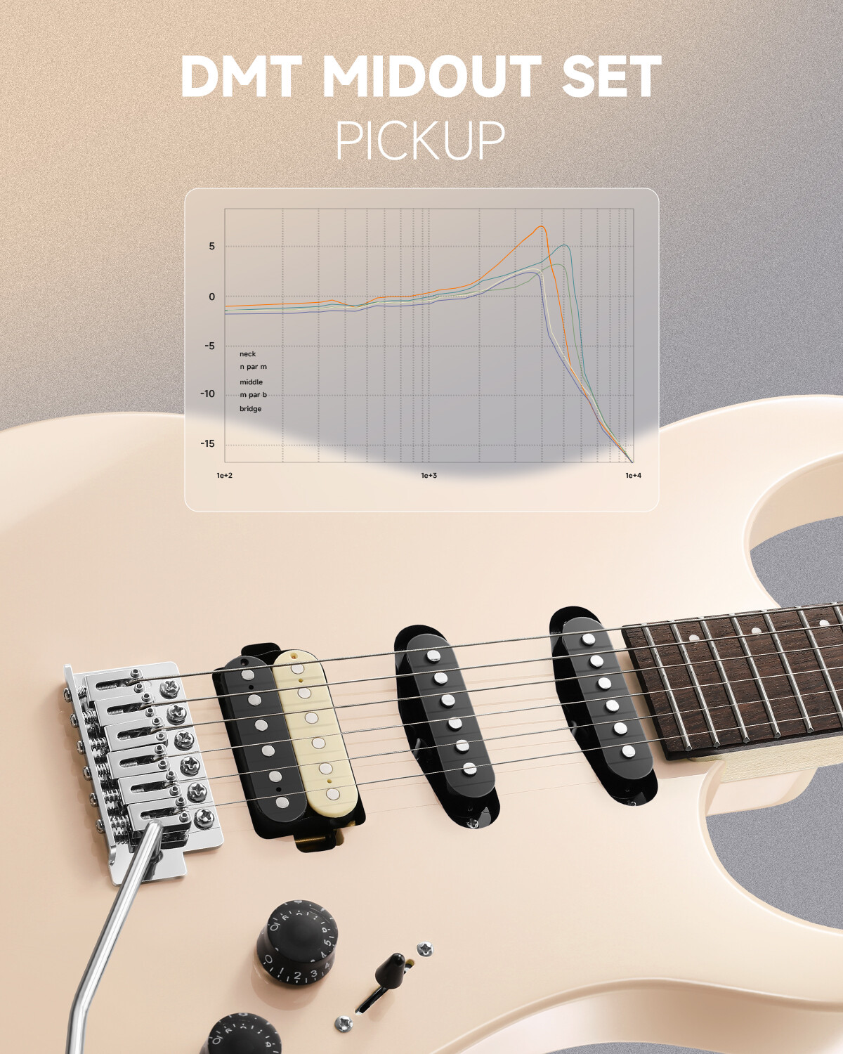 Donner DMT-66 Electric Guitar HSS Pickup Solid Body Pink + Tremolo Bar Gig Bag