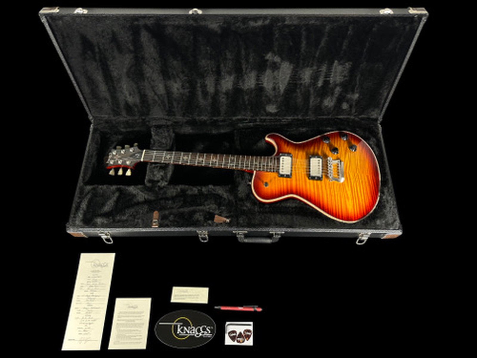 2025 KNAGGS KENAI TIER 1 FLAME TOP w ZIRCOTE FRETBOARD ~ DARK CHERRY BURST