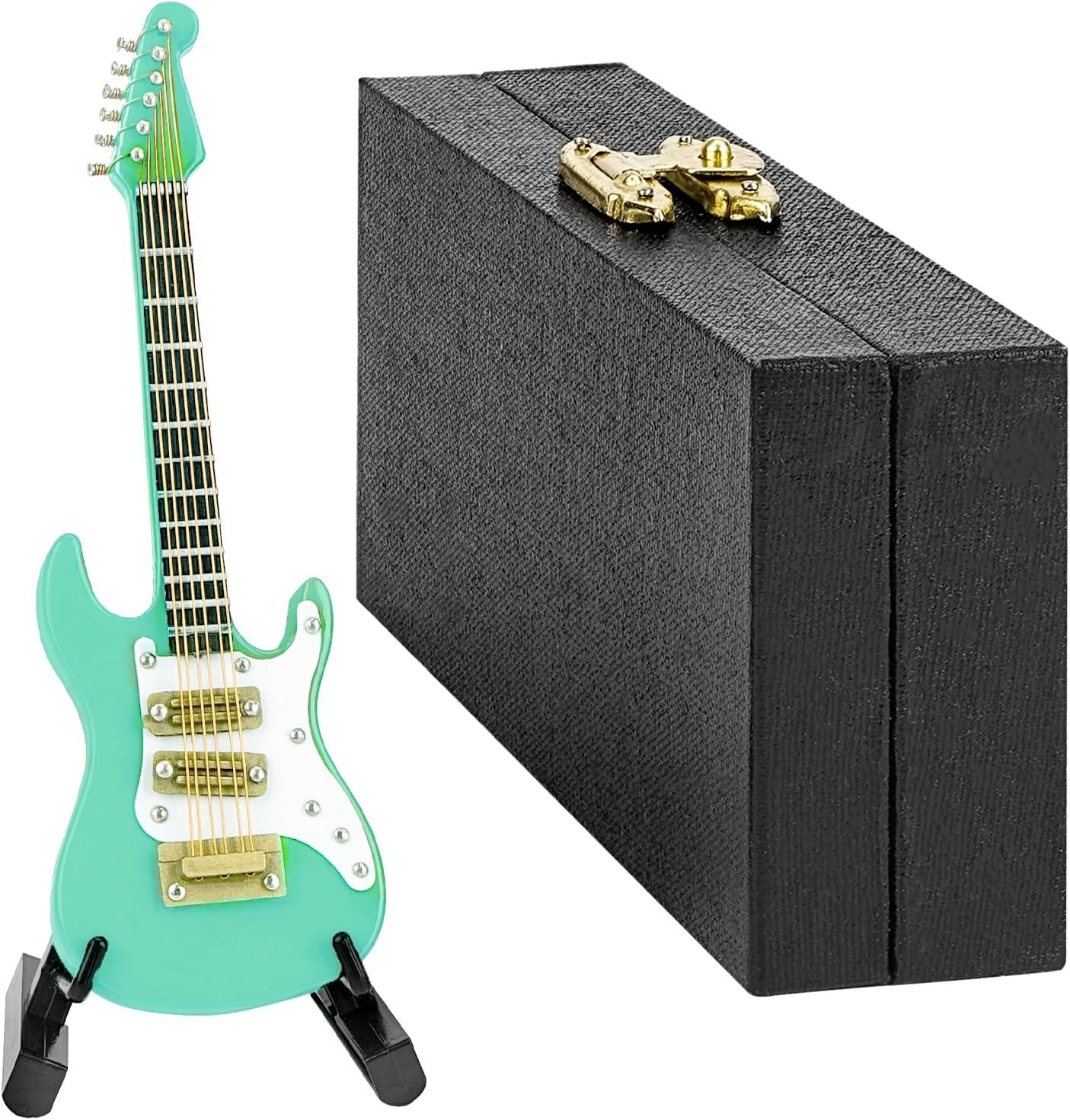 Miniature Guitar with Stand and Case, 10Cm Mini 6 Strings Electric