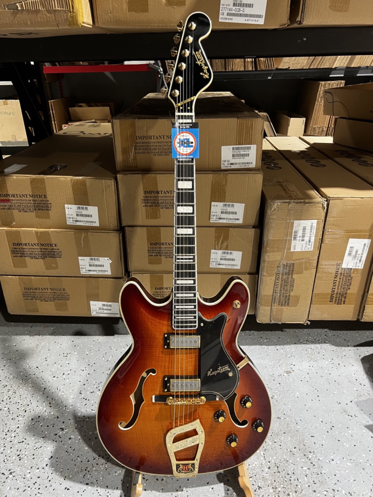 Hagstrom ’67 Viking II Semi Hollow Guitar – Vintage Sunburst