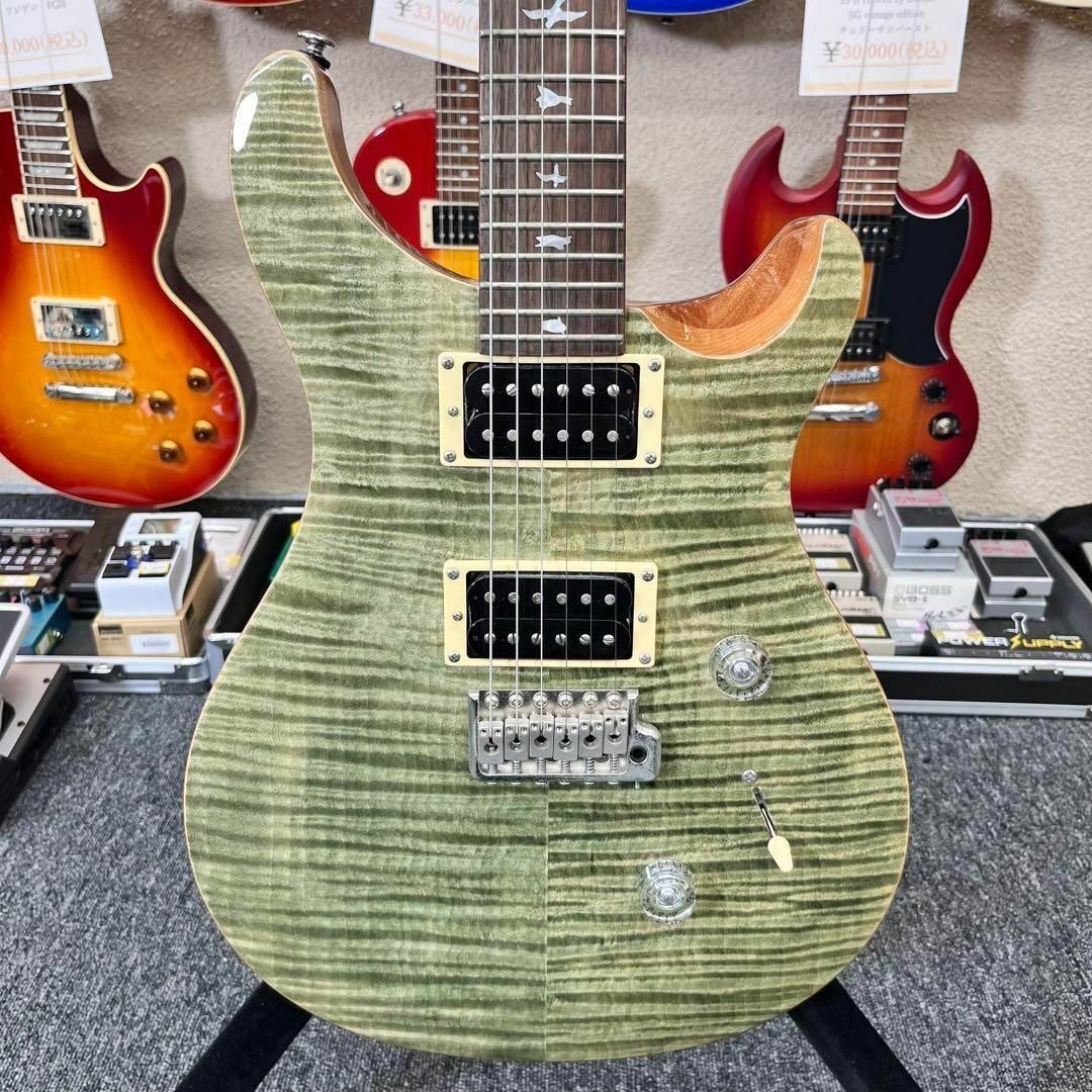 Electric Guitar PRS Paul Reed Smith SE Custom 24 Trampas Green Beveled Maple Top