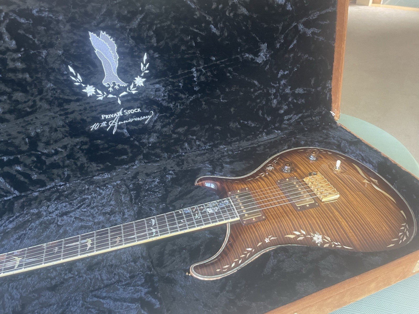 PRS 10th Anniversary Private Stock Amber Burst Custom Joe Knaggs One Piece Maple