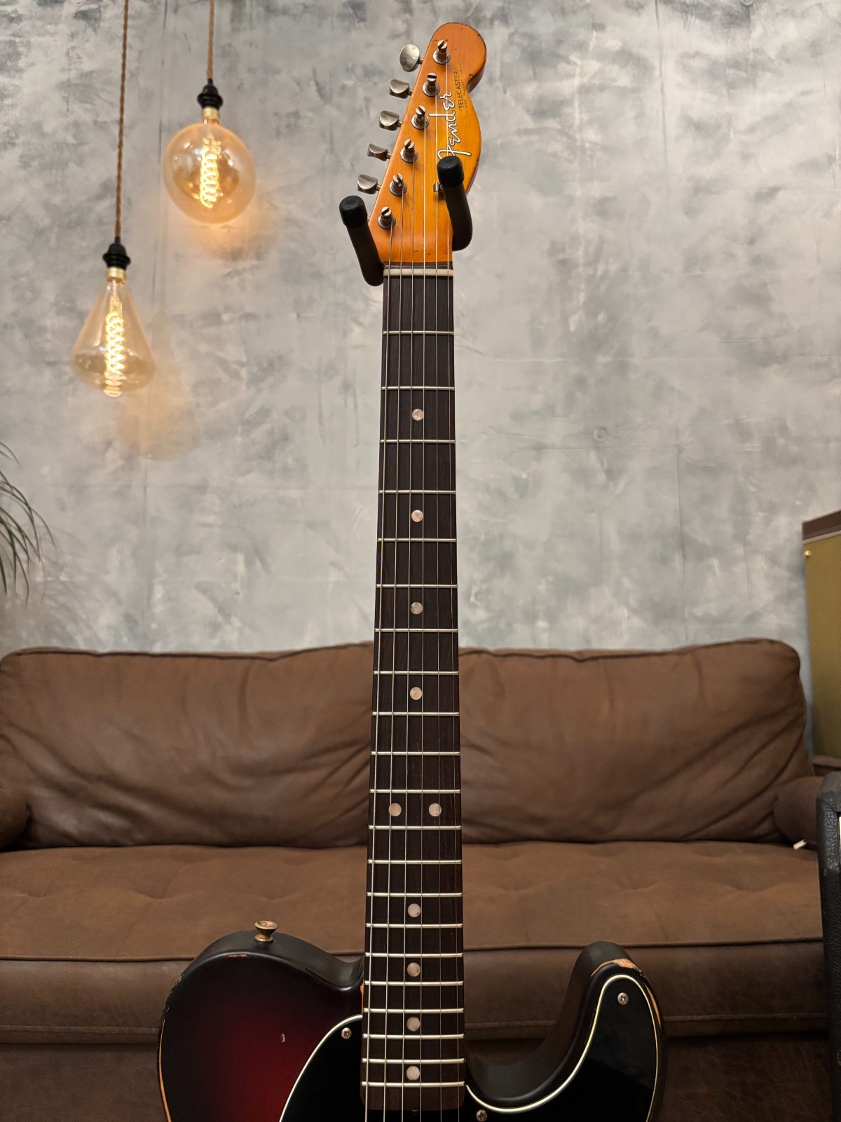 Fender Telecaster 1963 Glas Custom 3-Tone Sunburst Relic 7.8lbs w/ Fender Tweed