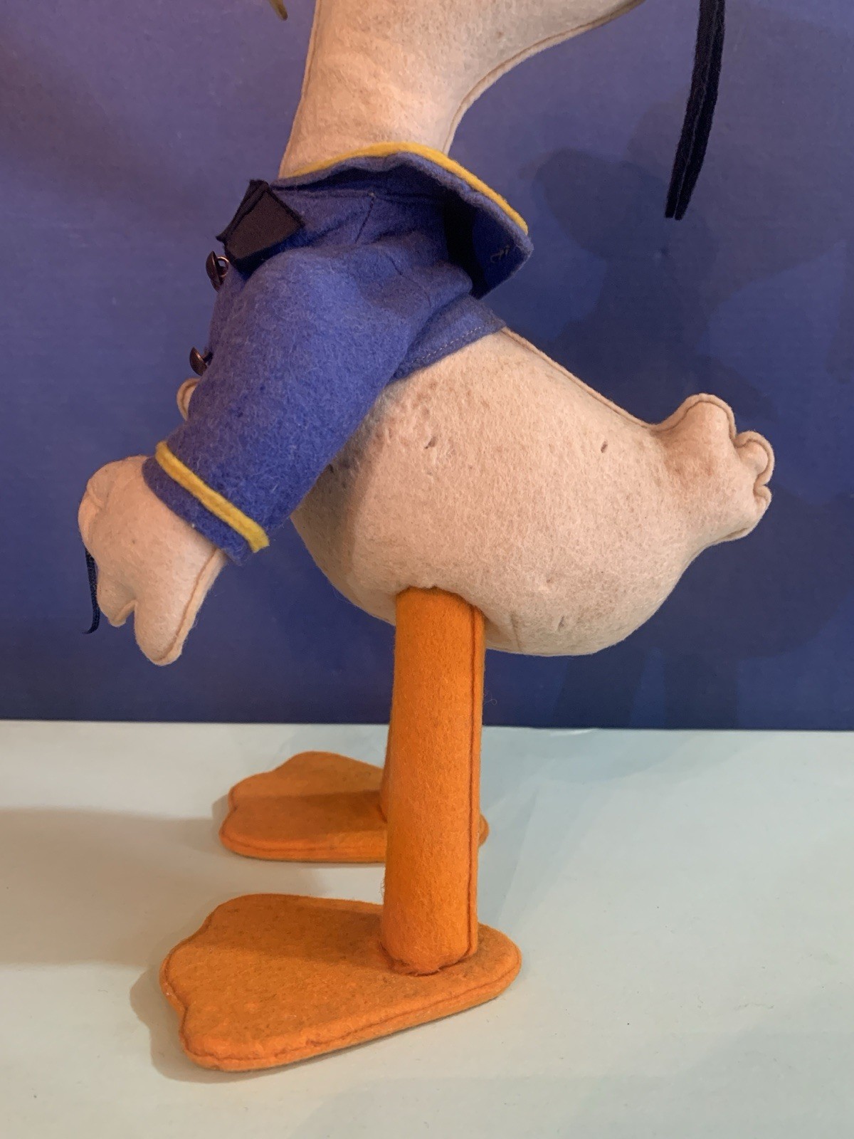 VINTAGE TOY DOLL FELT DONALD DUCK WALT DISNEY LENCI TURIN 1950s no lars