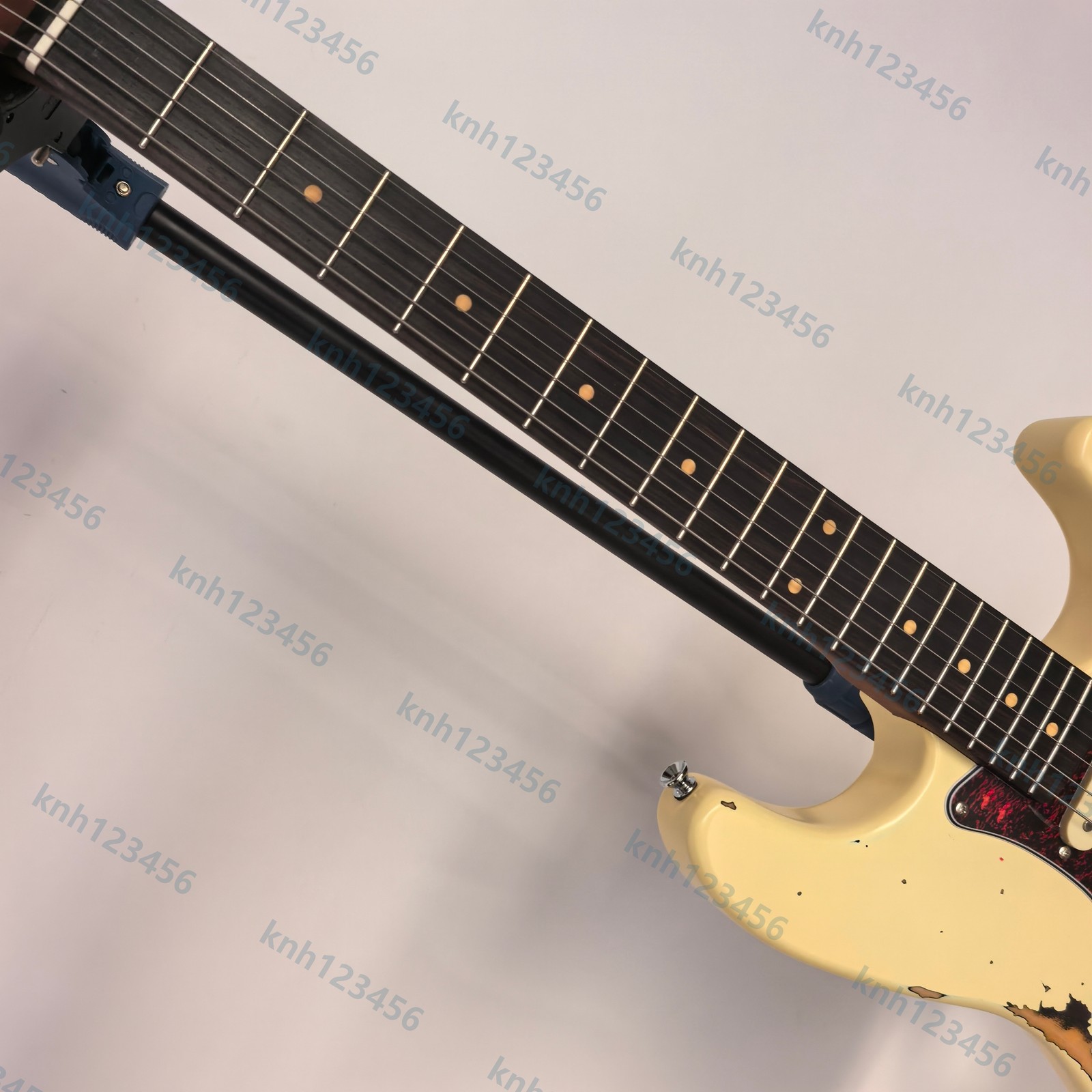 Heavy Aged Solid Body Electric Guitar Bone Nut Stainless Rounded Fret Edge Fast