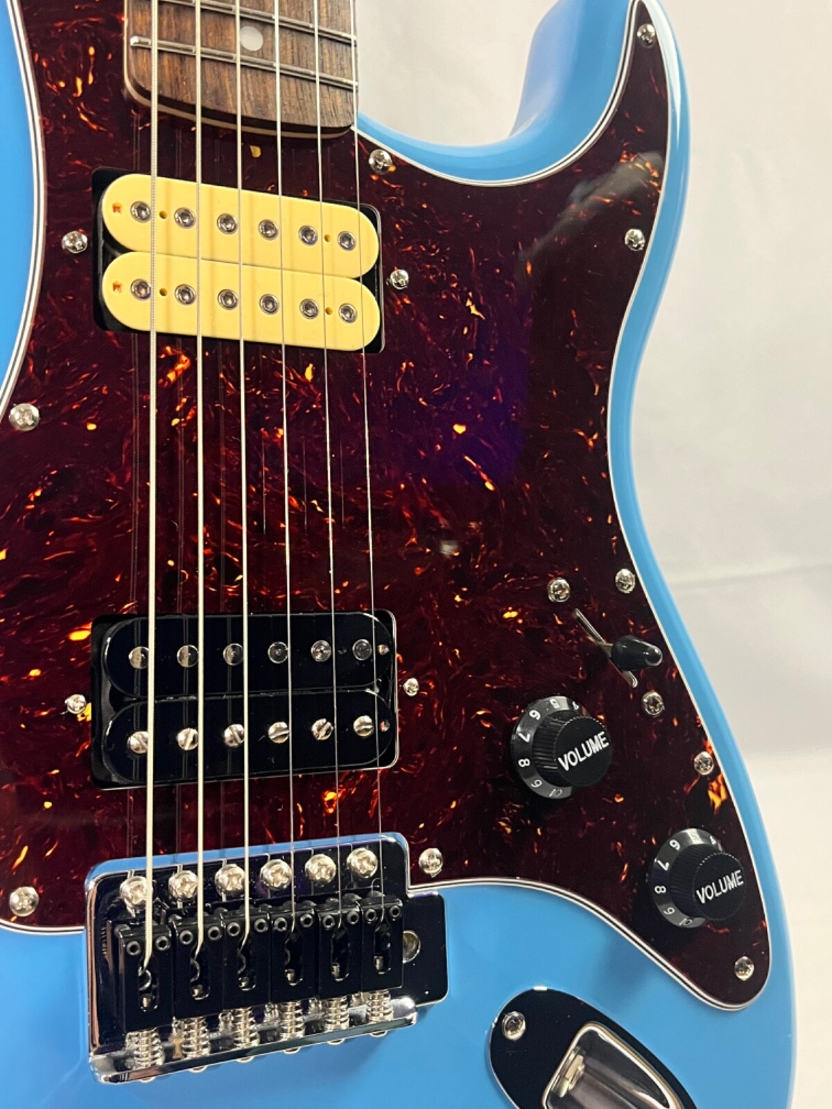 Sonic Blue Weezer Strat W/ Lightning Strap Replica “Black Ice Mod” & Pro Set-up