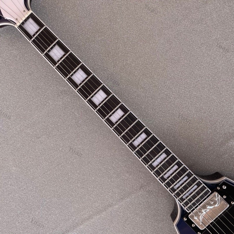 Chameleon Finish Electric Guitar 5-Ply Binding HH Pickups String-Through Body