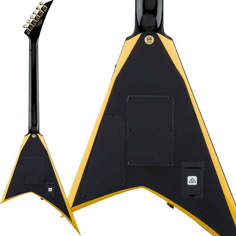 Jackson X Series Rhoads RRX24 Black with Yellow Bevels Electric Guitar w/case
