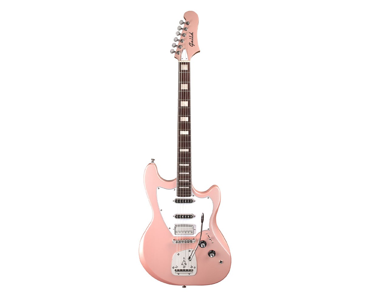Guild Surfliner Deluxe Electric Guitar w/GFV – Rose Quartz Metallic – B-Stock