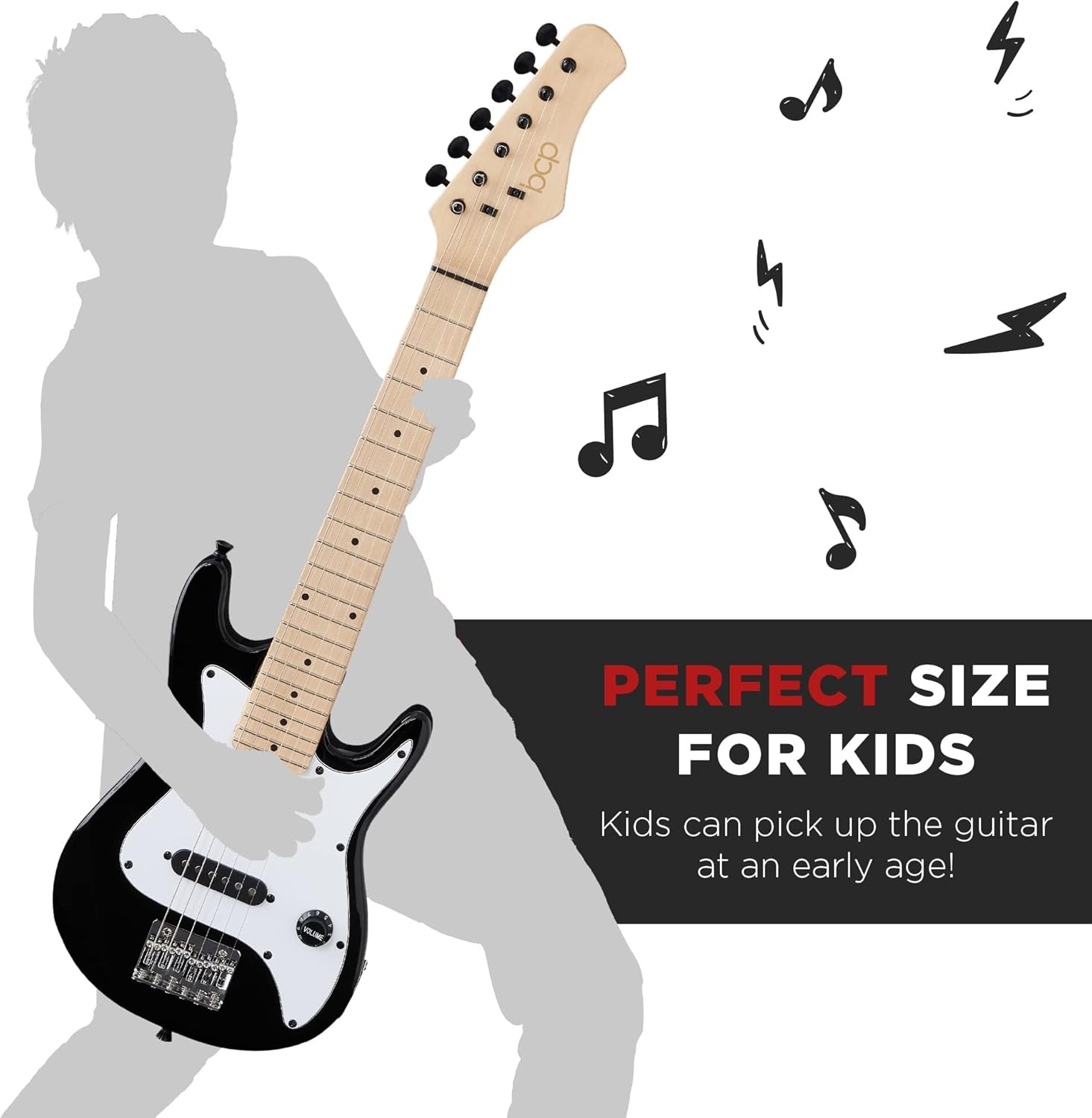 30in Kids Electric Guitar Beginner Starter Kit W/ 5W Amplifier Strap Gig Bag