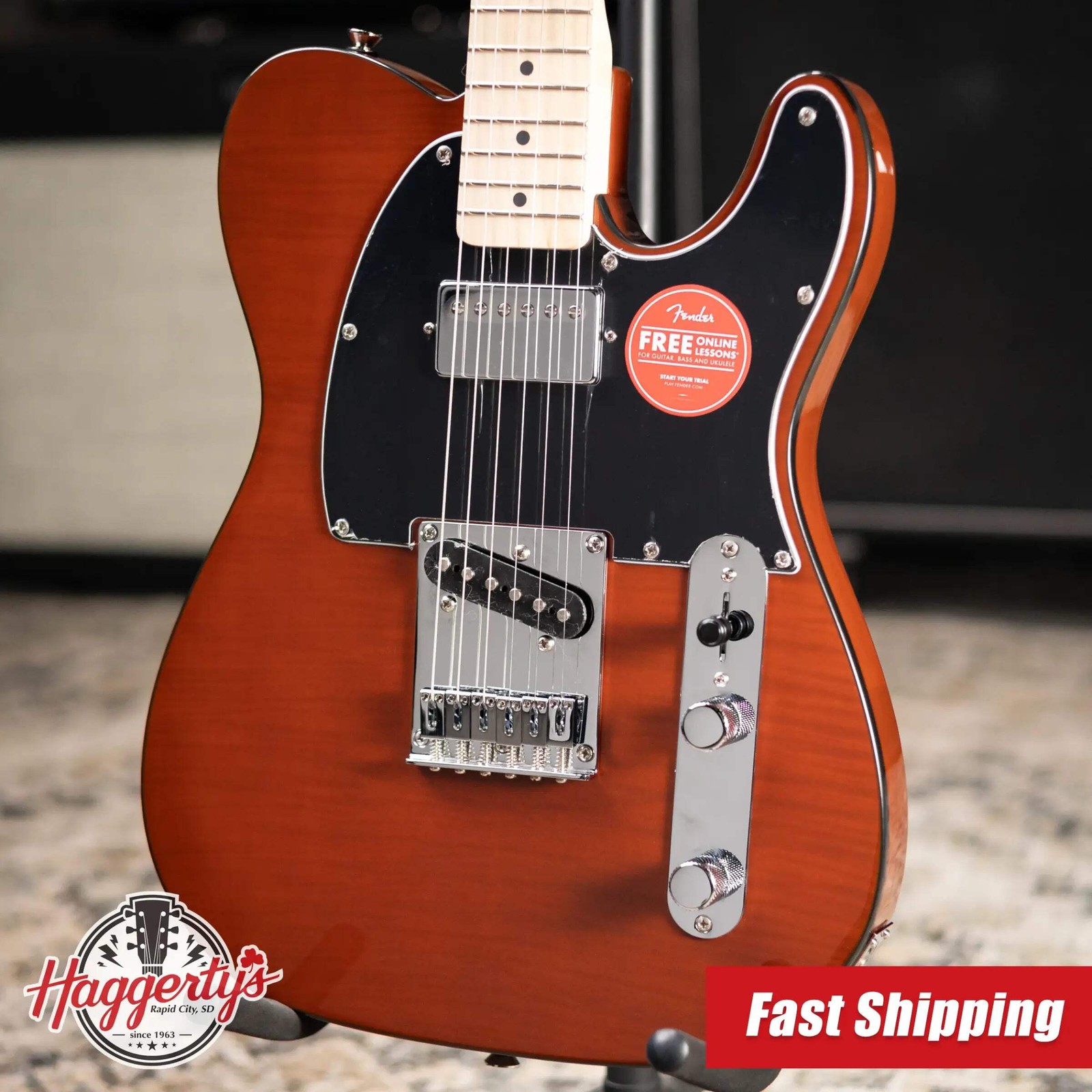 Squier Affinity Series Telecaster FMT SH Electric Guitar – Mocha