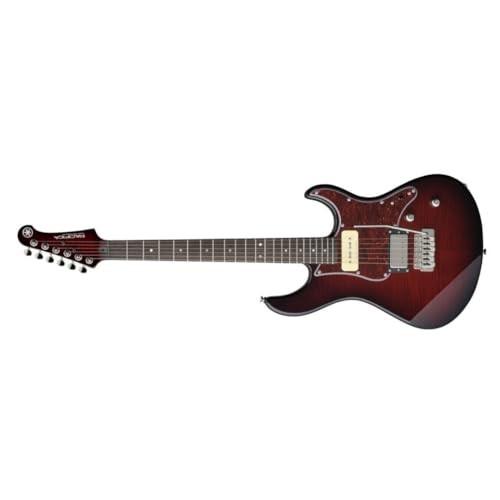 Yamaha PAC611VFM Pacifica Electric Guitar – Dark Red Burst