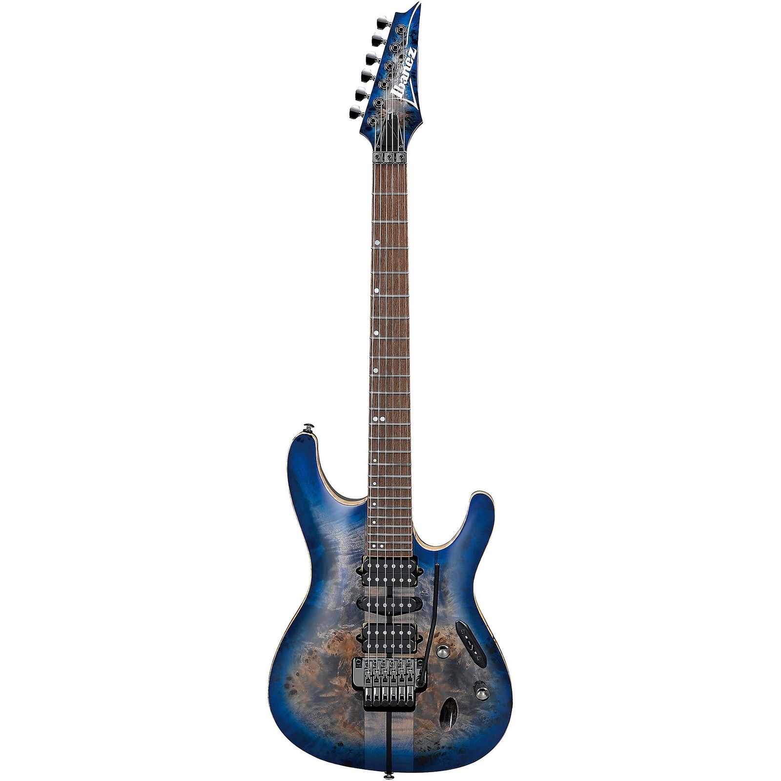 Ibanez S1070PBZ S Premium Series Electric Guitar, Cerulean Blue Burst w/ Gig Bag