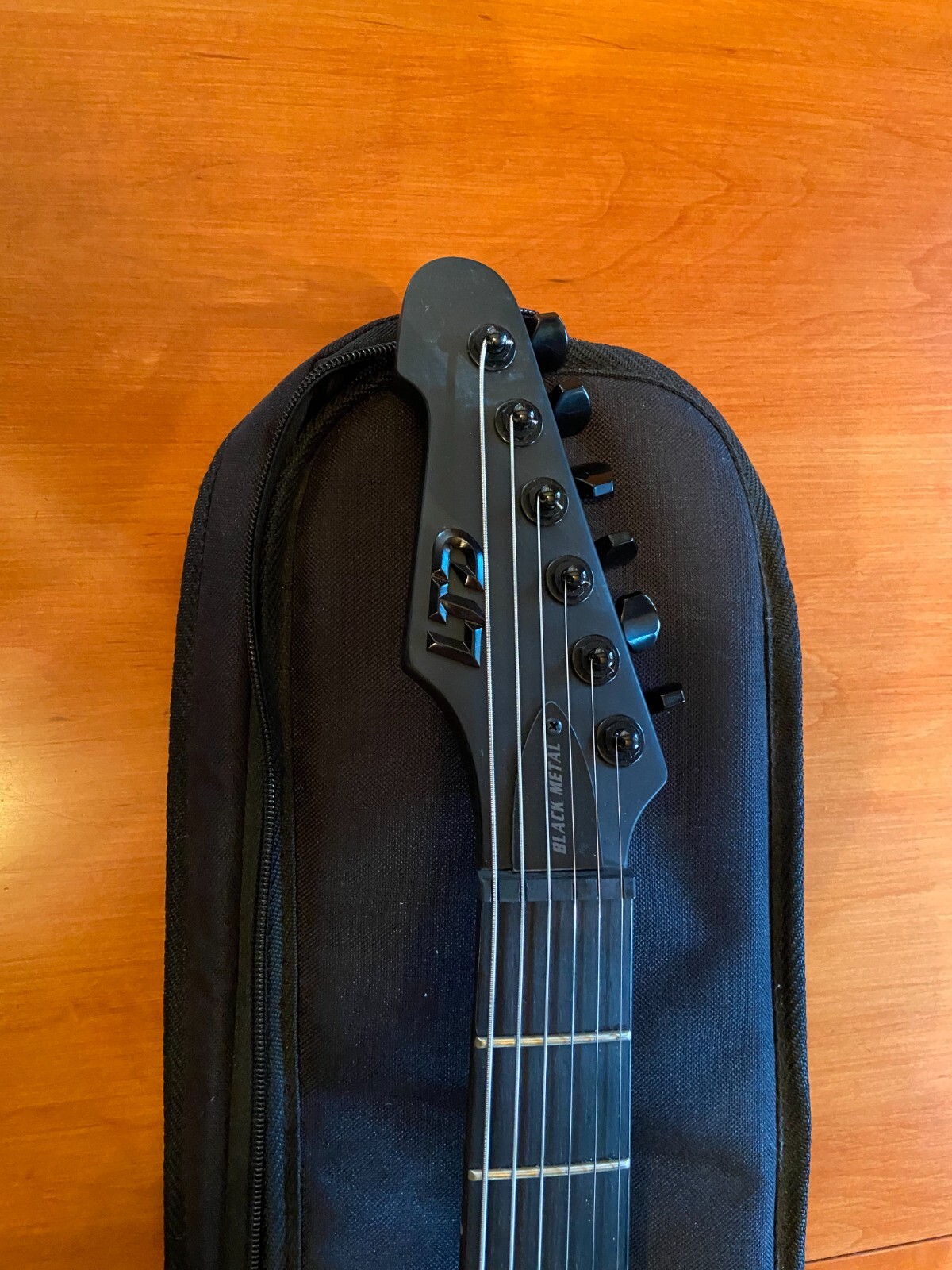 ESP LTD Phoenix Black Metal Excellent Condition with Fishman Bridge Pickup 