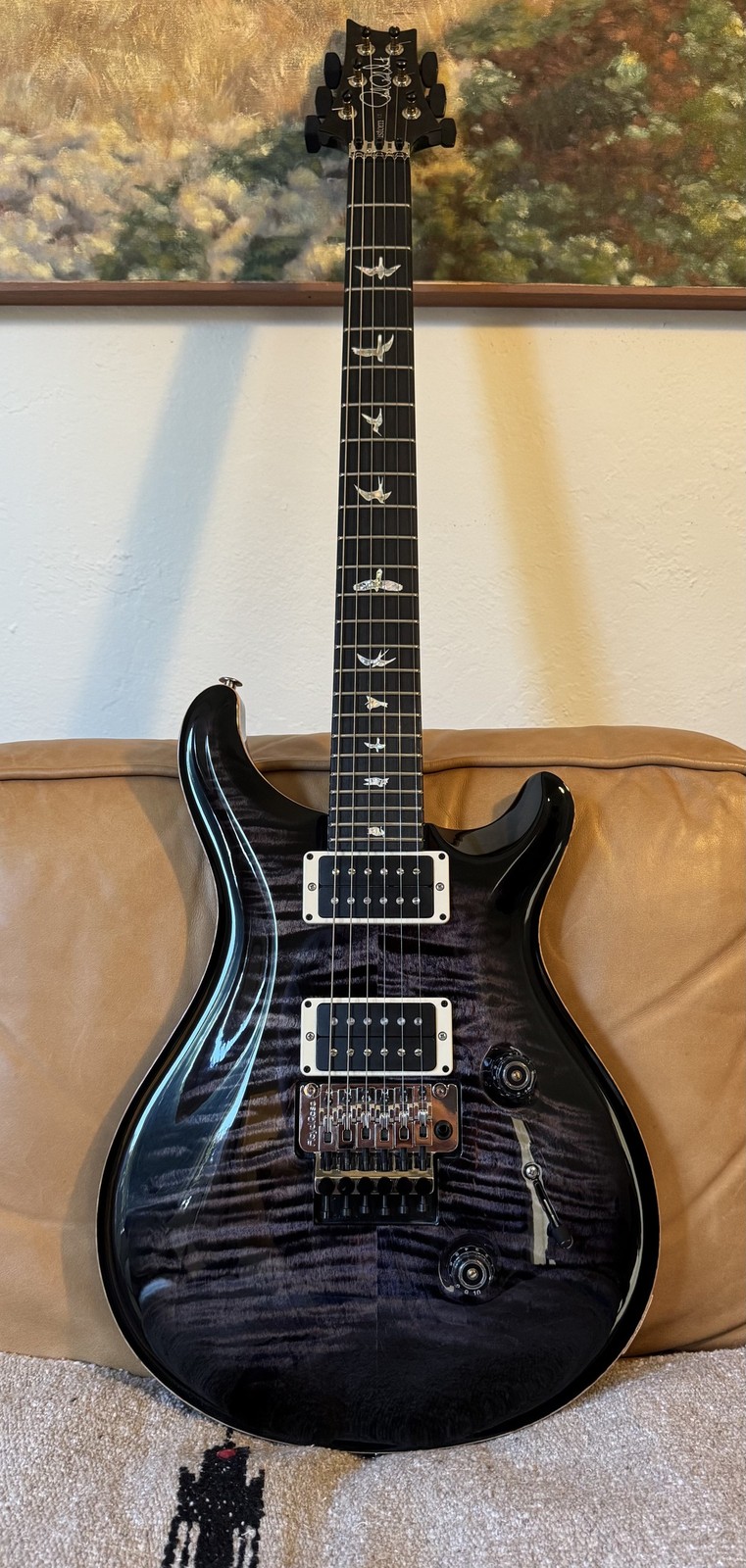 2023 PRS Custom 24 10 Top Floyd Rose – Purple Mist – Ebony Fretboard