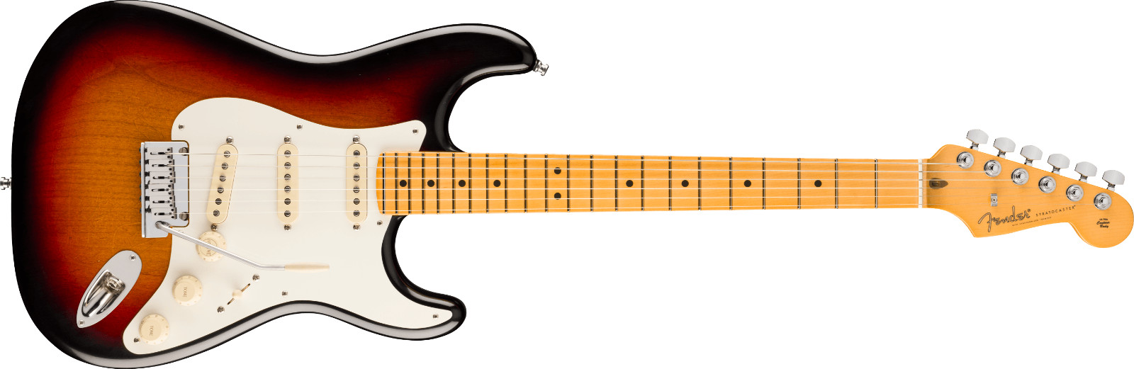 Fender American Ultra Luxe ’50s Strat, Maple Fingerboard, 3-Color Sunburst
